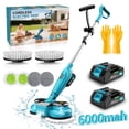 thumbnail image 1 of Amiluo Cordless Electric Mop, 800 RPM Dual-Motor Power Spin Mop for Floor Cleaning with 6,000 mAh Large Battery, Water Spray, LED Headlights & Smart Display, Self-Propelled for Multi-Surface, M2, 1 of 9