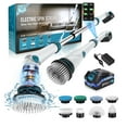 thumbnail image 1 of Amiluo Electric Spin Scrubber, 1200 RPM Cordless Bathroom Power Scrubber with Extension Handle & 8 Replaceable Heads, Shower Cleaning Brush for Tub Tile Floor, 1 of 10
