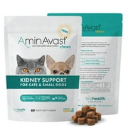 AminAvast Small Dogs & Cat Kidney Support - Promotes Healthy Kidney Support in Cats & Small Dogs - 300mg 60 Chews