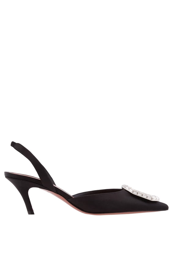 Camelia 60 Satin Slingback Pumps, Brand Size 35 ( US Size 5 )