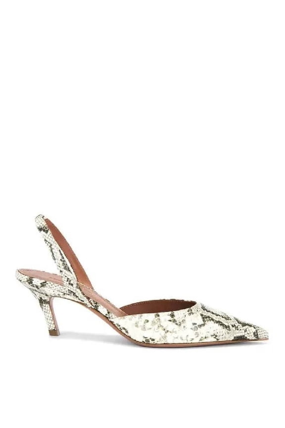 Sofia 60 Shiny Snakeskin Print Leather Slingbacks, Brand Size 36 ( US Size 6 )
