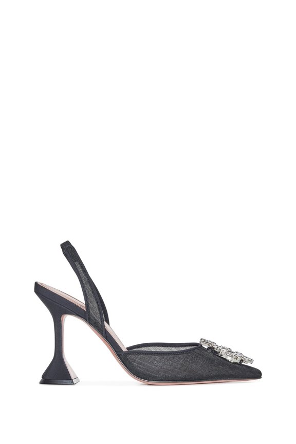 Women's Black Mesh Pumps With Starburst Brooch Black Sizes IT 34-50 2/3