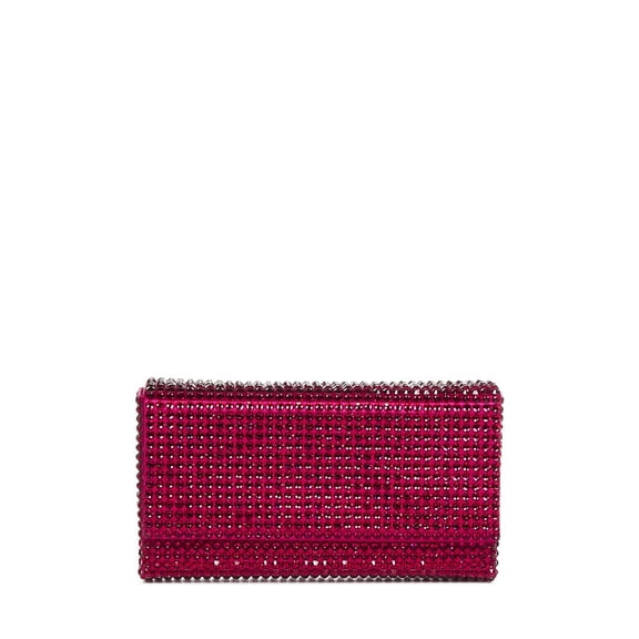 Amina Muaddi Women's Super Amini Paloma Ruby Clutch Red