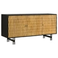 thumbnail image 1 of Aminah 3-door Wood Accent Cabinet Natural and Black, 1 of 14