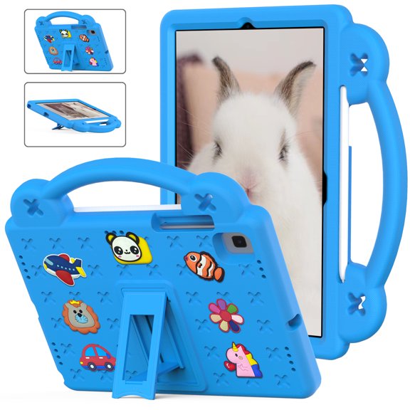 Aminegg Kids Shockproof Stand Tough Case 3D Cover for Samsung Tab A7 10.4 in SM-T500 T505 T509 Blue