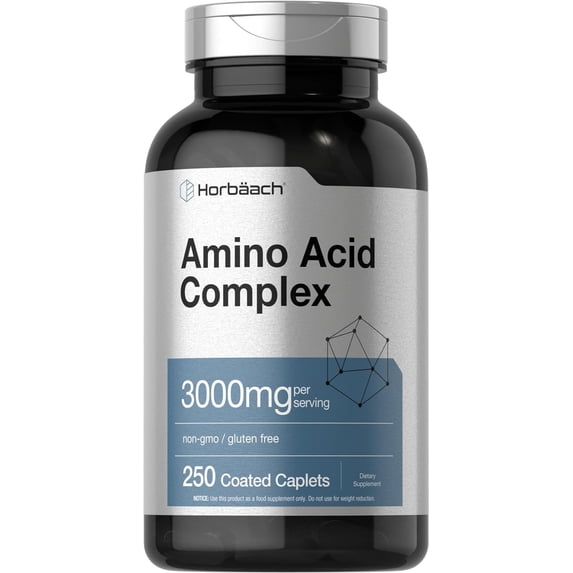 Amino Acid Complex 3000mg | 250 Caplets | For Men and Women | by Horbaach