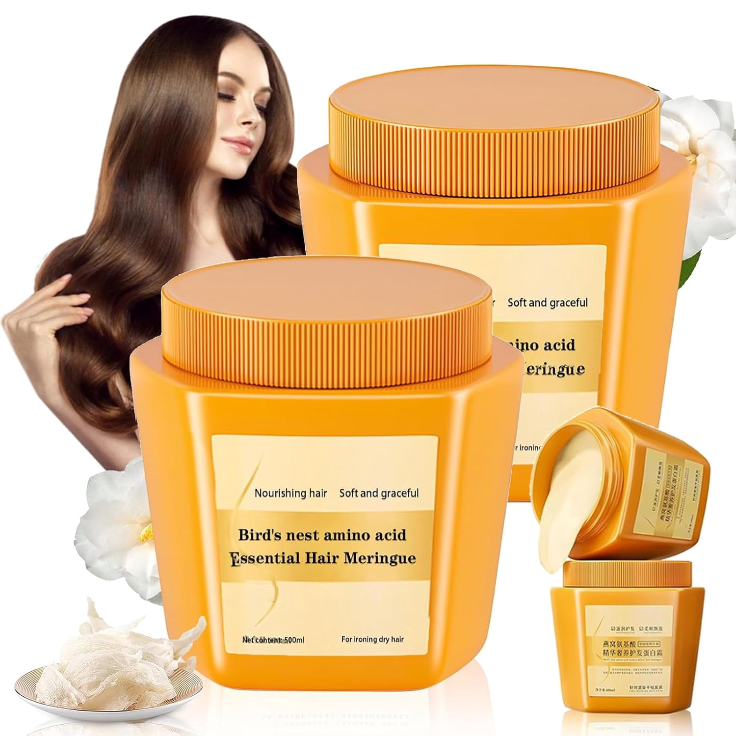 Aminosäuren Haarcreme – Repairing Hair Protein Cream, 500 Ml, Für Geschädigtes Haar, Feuchtigkeitsspendend