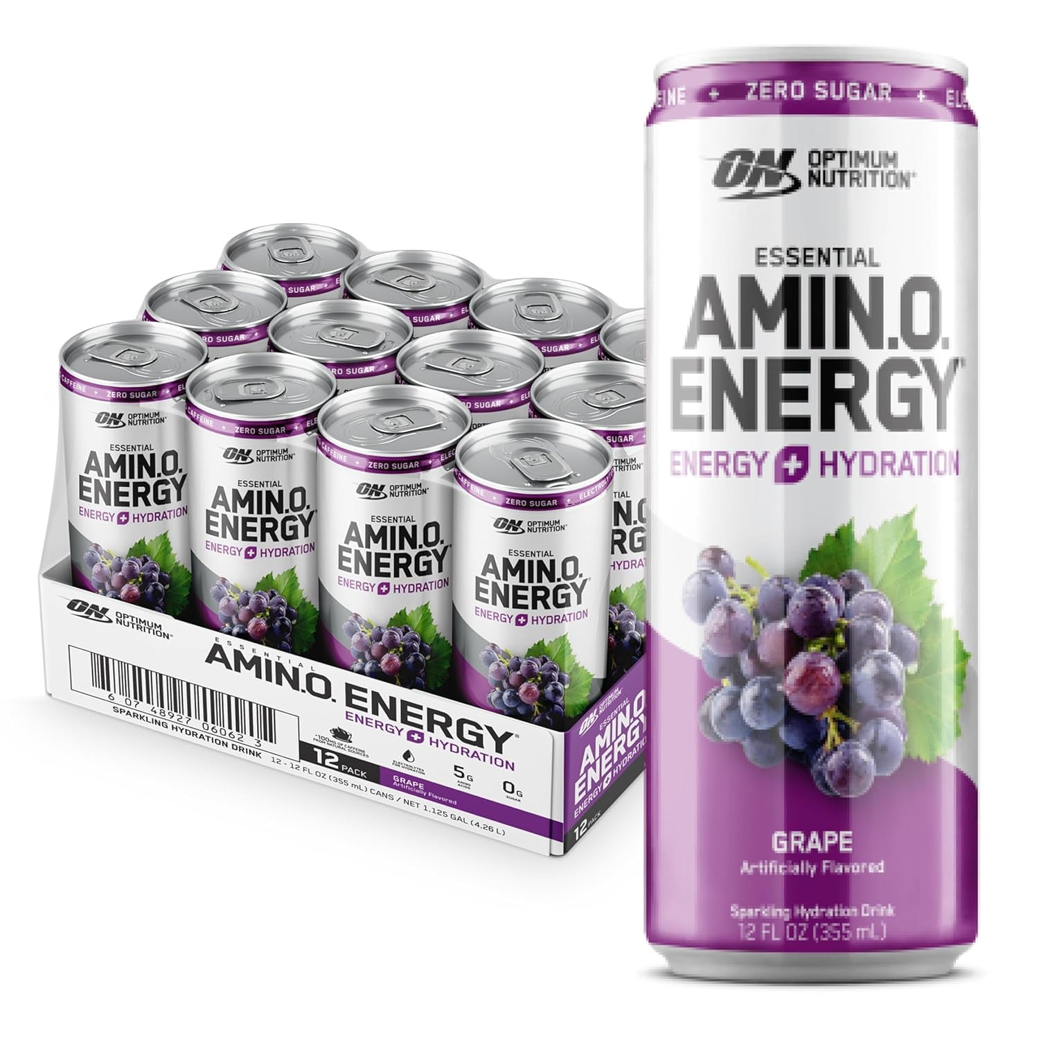 Amino Energy Sparkling Hydration Drink, Electrolytes, Caffeine, Amino