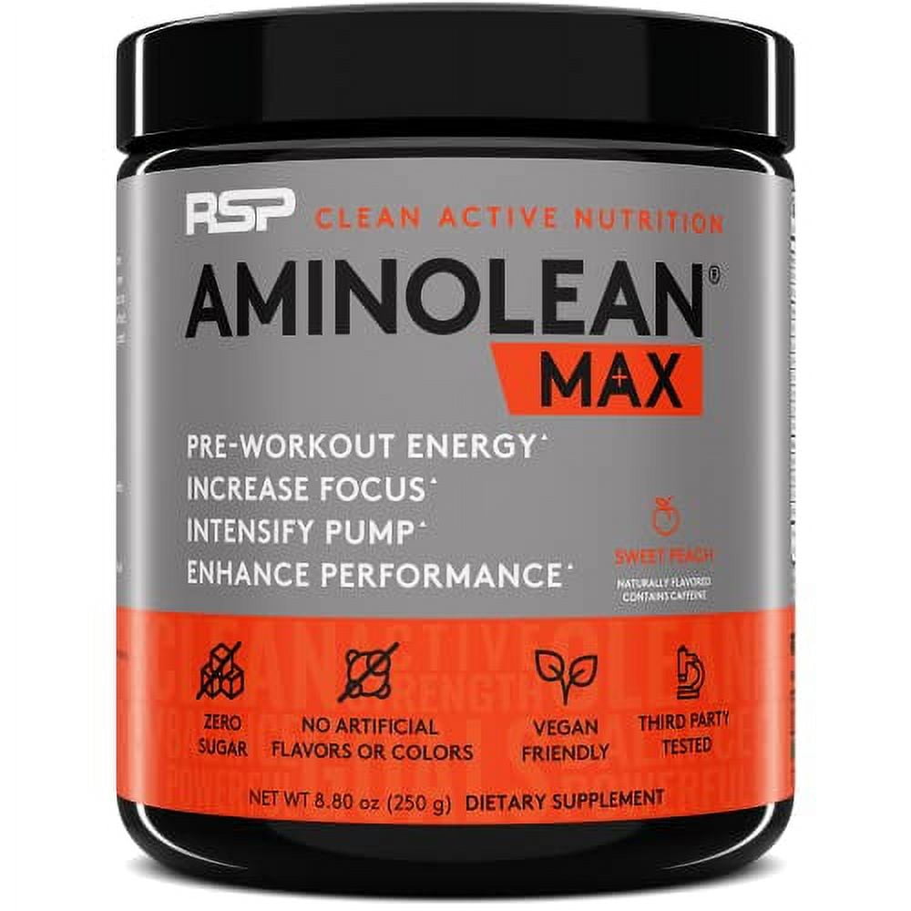 AminoLean MAX Pre Workout Powder with BCAAs and EAAs, Intense Amino