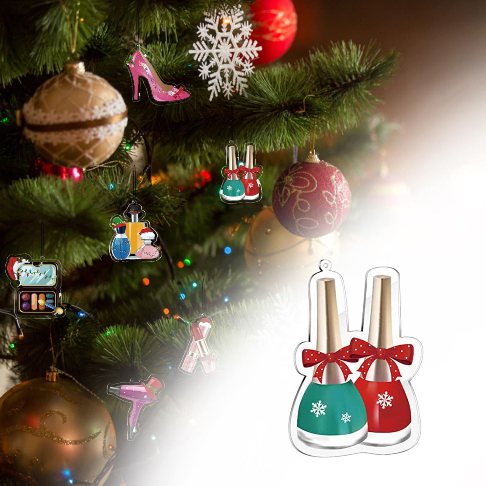 Aminojy 2024 Christmas Hanging Ornament Makeup Christmas Decorations