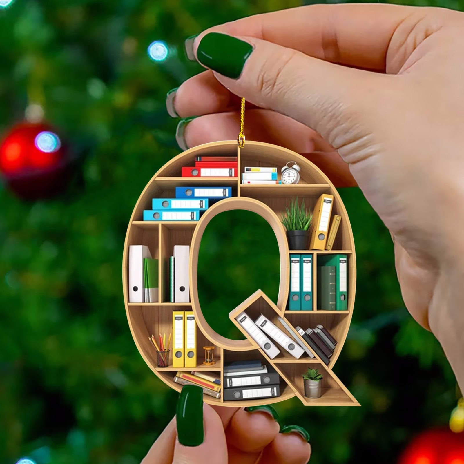 Aminojy 2024 Christmas Tree Decorations Clearances Book Lovers Heart