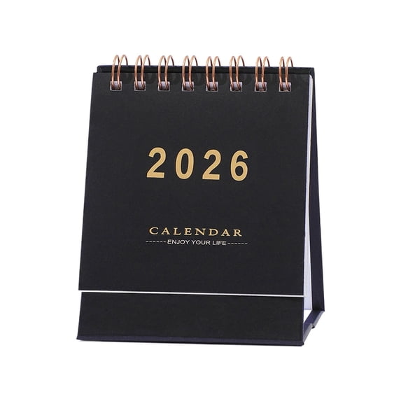 Aminojy 2026 Desktop Calendar, Standing Spiral Calendar with Large Date Pages for Office Desk Organization, Home Planning, Work Schedule and Daily Management