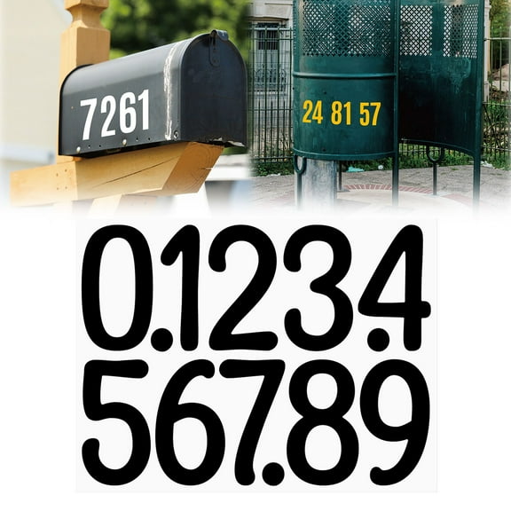 Aminojy 4 Inch Vinyl Number Stickers, Premium Mailbox Numbers Stickers Set - Waterproof Self-Adhesive Mailbox Decals for Address Signs, Doors, Cars & Walls