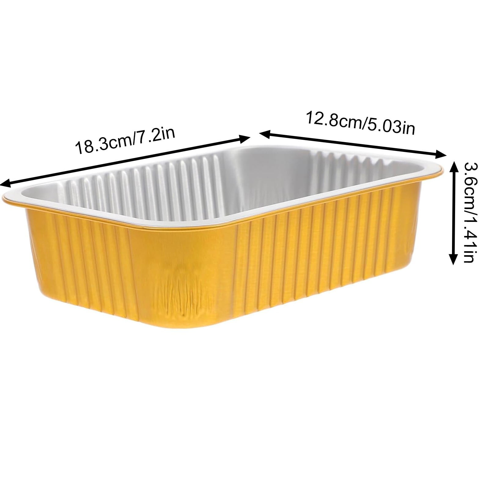 Disposable Bakeware For Oven And Microwave Aminojy Aluminum Pans with Lids, Rectanglar Shaped Disposable Takeout