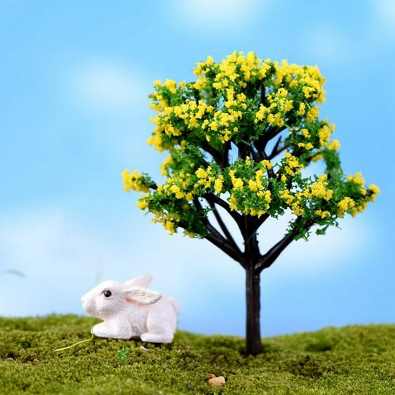 Aminojy Architectural Model Trees with Cherry Blossom Branches - Miniature Landscape Trees for Railroad Scenery, Train Diorama, Bonsai Decor, DIY Landscape Scenery Accessories