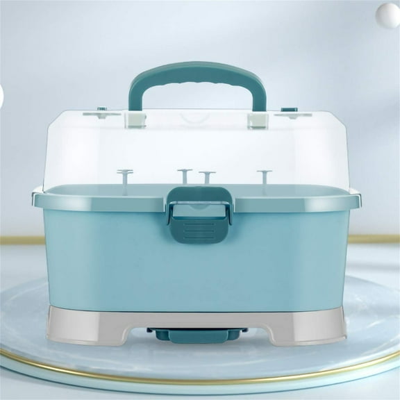 Aminojy Tight Vac Seal Containers Baby Bottle Drying Rack Storage Large Nursing Bottle Storage Boxorganizer with Cover Portable Kitchen Cabinet Organizer