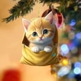 thumbnail image 1 of Aminojy Christmas Ornaments 2024 Cute Cat Car Rearview Pendant 2D Flat Acrylic Cat Pendant For Car Rearview Cat Christmas Tree Pendant For Interior Rearview Decoration, 1 of 6