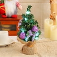 Aminojy Christmas Ornaments Desktop Mini Light Up Christmas Tree 7.97