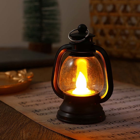 Aminojy Clearance Items Led Lamp for Bedroom Ferraycle Halloween Mini Decorative with Led Candle 4'' Small Table Centerpiece Vintage Christmas Ornament Camping Hanging for Western Cowboy
