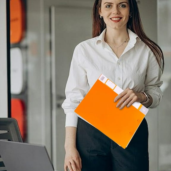 Aminojy Heavy Duty Punchless File Folders with Double Metal Clips - 100 Sheet Capacity PP Plastic Report Covers for Letter/A4 Size - School, Office & Home Organization Essentials