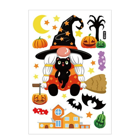 Aminojy Indoor Halloween Decorations Clearance Halloween Window Clings Halloween Party Decoration Window Glass Decals Stickers for Halloween Party Supplies