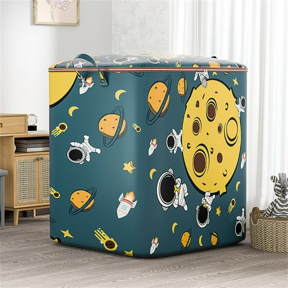 Aminojy Large Storage Bins with Lids Kids Toy Storage Organizer Clearance Closet Organizer Storage Household Fabric Quilt Thickened Storage Box Multifunctional Toy Sorting Basket