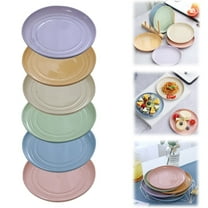 Aminojy Lightweight Wheat Straw Plates, Wheat Straw Plates Unbreakable Small Plates,Appetizer Plates Dessert Plates for Kitchen Alternative To Plastic Plates for Snacks Side Dish Walmart Clearance