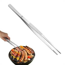 Aminojy Long Tweezers- With Precision Serrated Kitchen Tweezers Tongs, Metal Fine Tweezers Tongs For Chef, Serving Food, Grill, Culinary, Pasta, Chef'S Kitchen Tweezer Tongs - Ultra Non-Slip Grip
