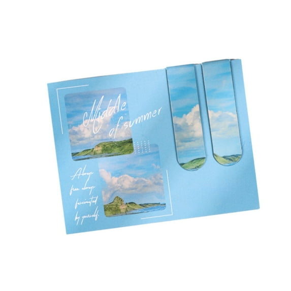 Aminojy Magnetic Page Markers Set - 12 Double-Sided Bookmark with Seasonal Designs, Strong Hold Refrigerator Magnets & Reading Accessories for Book Lovers