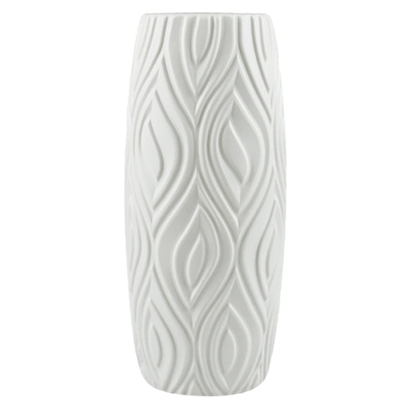 Aminojy Modern Ceramic Vase, Elegant Textured Flower Vase with Wave Pattern Design for Table Centerpiece, Living Room Decor, Office Desk and Interior Styling