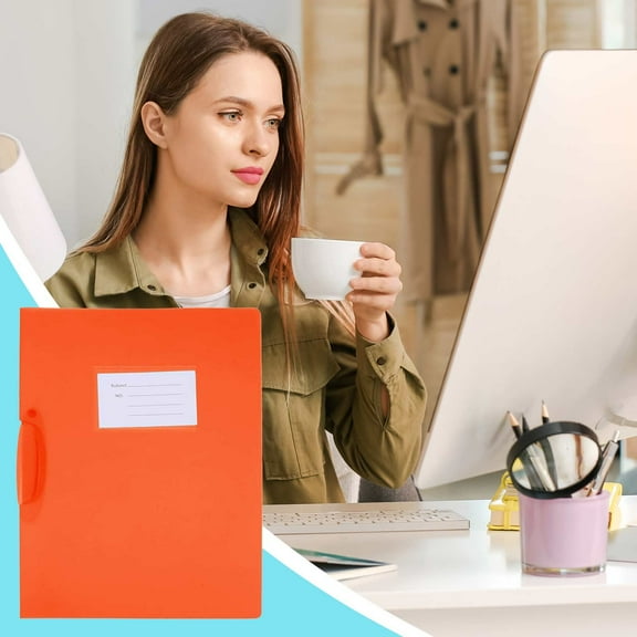 Aminojy Multi-Access Document Folders with L-Design - Letter Size Clear Project Sleeves, Built-in Pockets & Labels for Household Bills and Homework Management