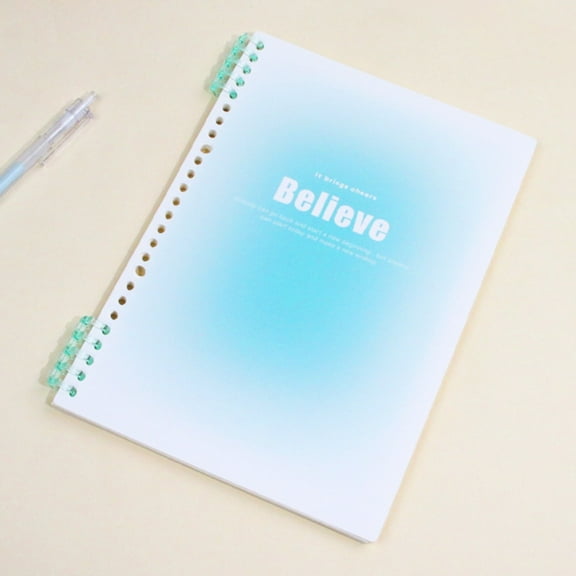 Aminojy Pastel Gradient Spiral Notebook Set - Aesthetic Journals 8.5x11 Inches with Freedom Quote, Lined Pages & Customizable Binder for Office, School & Home Use