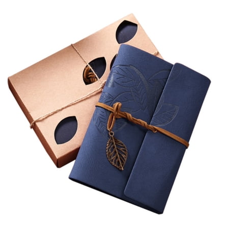 Aminojy Premium Leather Journal - Refillable Travel Notebook with 100GSM Thick Paper, Lined Writing Sketchbook for Adults & Teens