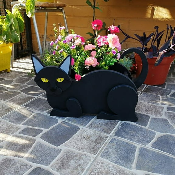 Aminojy Raised Garden Bed Indoor and Outdoor Garden Ornaments Animal Flower Pots Garden Art and Craft Decorations Cat Flower Pots Potted Planters