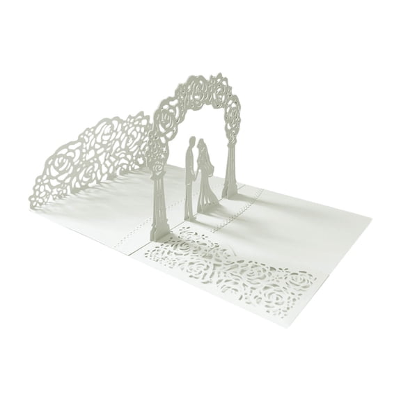 Aminojy Romantic Wedding Invitation Cards, Hollow Laser Cut Design Paper Invitations for Marriage Ceremony Reception and Special Occasion Events