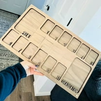 Aminojy School Years Photo Frame - 14 Opening Collage Display for Graduation & Kindergarten to 12th Grade, Wall Mount or Tabletop Wood Frame with Easy Change Feature