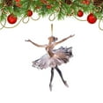 thumbnail image 1 of Aminojy Sparkling 2D Acrylic Ballerina Ornament - Elegant Ballet Dancer Christmas Tree Decoration with Gold Sequins, Holiday Home Decor for Dance Lovers (3.5 Inch, Clear), 1 of 9