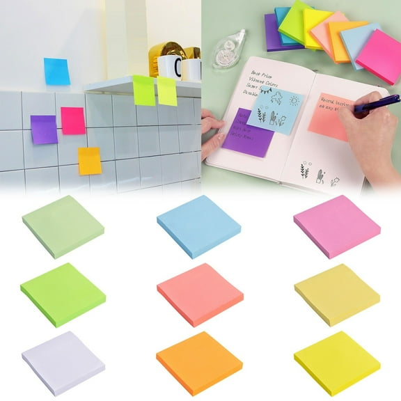 Aminojy Super Sticky Notes 3X3, Post It Notes Pop Up, Strong Adhesive, Clean Removal, Recyclable, Self-Stick Pads, Easy To Post for Home, Office, Notebook Clearance Sales
