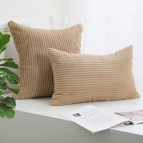 Aminojy Throw Pillows For Couch 20" X 20" Modern Contemporary Transitional Navy Blue Striped Polyester Throw Pillow ( 2 Count)