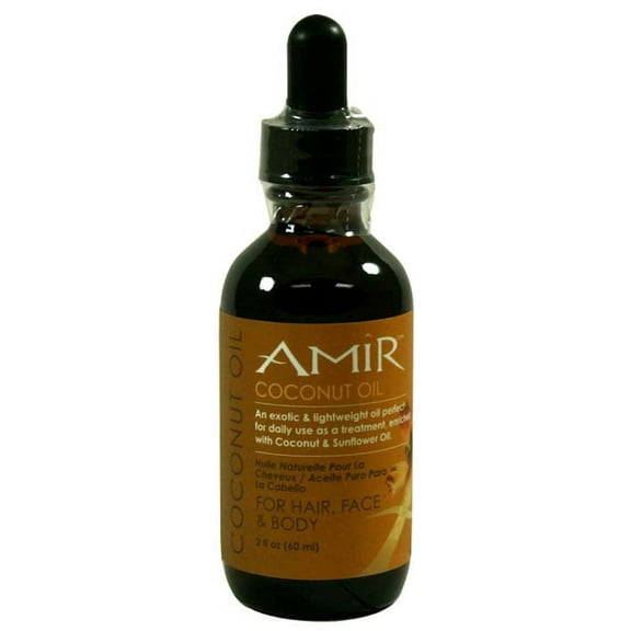 Amir Coconut Oil For Hair and Face 2 oz. Black