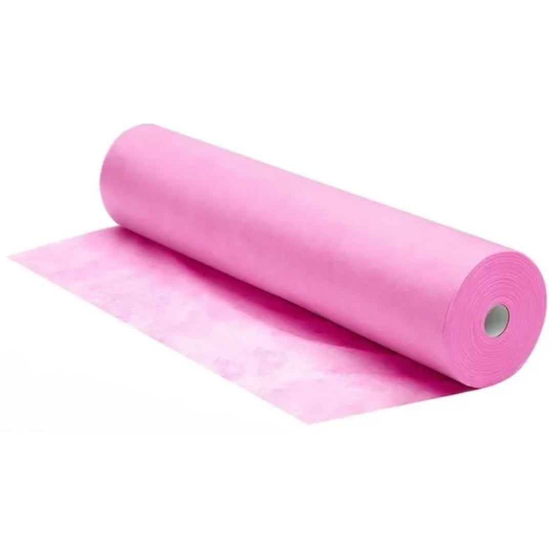 Amira Beauty Disposable Non-Woven Bed Sheet 31.5" X 70" 30 Gram For Massage, Spa, Beauty, Exam tables (Pink) (1 Roll)