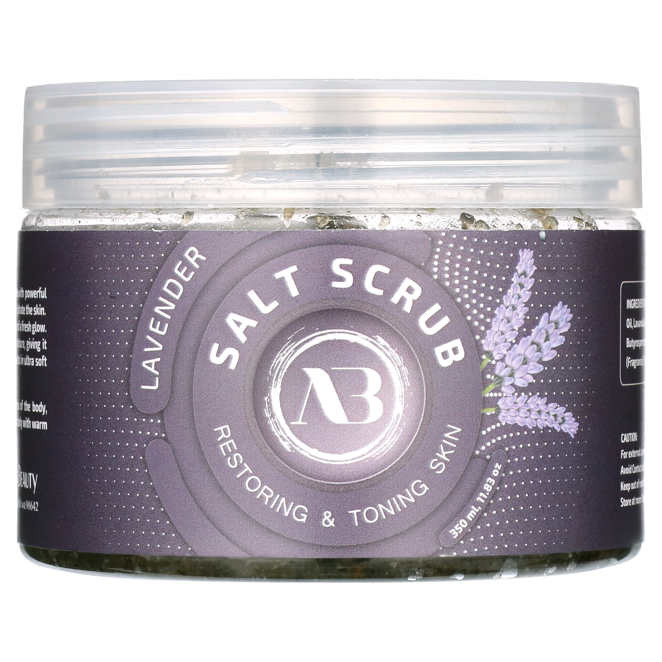 Amira Beauty Lavender Dead Sea Salt Exfoliating Body Scrub Reduces