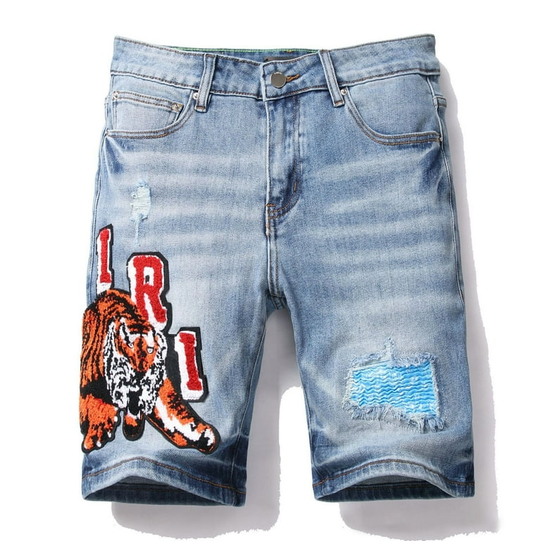 Amiri denim jeans short men's casual denim shorts classic Amiri denim jeans short men's casual denim shorts classic