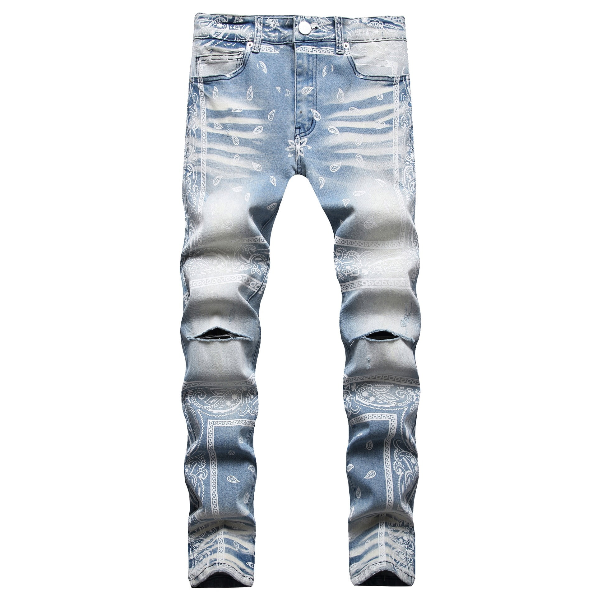Amiri jeans mens fashion washed straight fit slim Jamaica Ubuy - Main Image