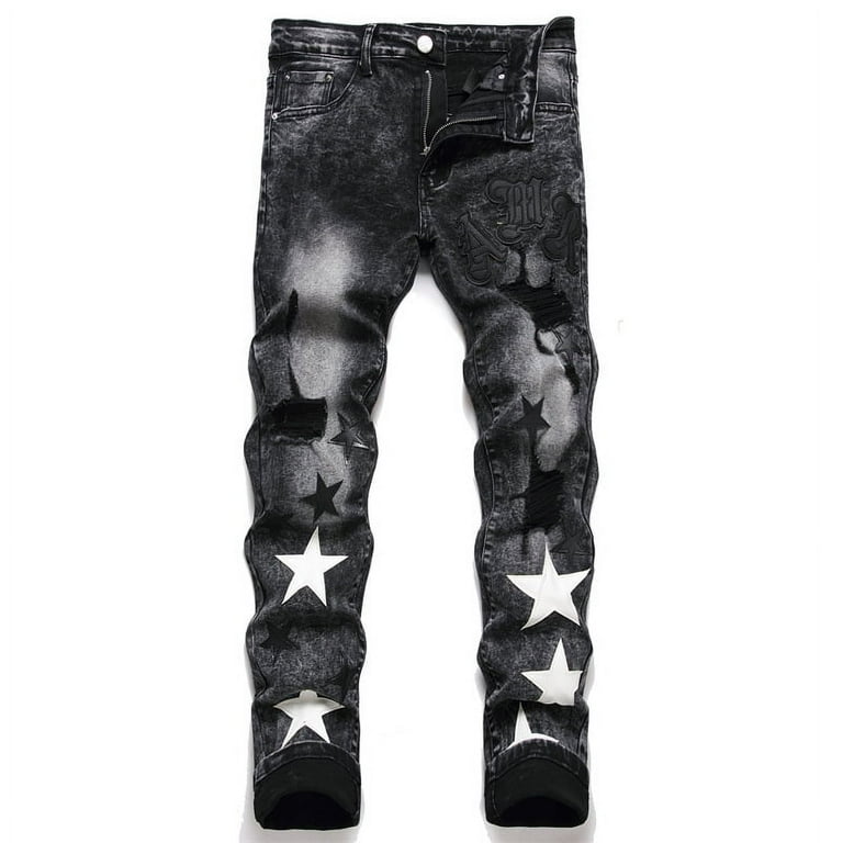 Amiri men's jeans casual comfort ripped holes denimjean Amiri men's jeans casual comfort ripped holes denimjean
