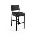 thumbnail image 1 of Amisco Avery 30 In. Bar Stool - Black Faux Leather / Black Metal, 1 of 9