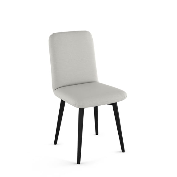 Amisco Betty Dining Chair - Light Grey Polyester / Black Metal