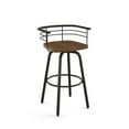 thumbnail image 1 of Amisco Brisk 26 In. Swivel Counter Stool - Light Brown Distressed Wood / Dark Grey Metal, 1 of 10