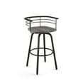 thumbnail image 1 of Amisco Brisk 30 In. Swivel Bar Stool - Grey Distressed Wood / Dark Grey Metal, 1 of 10