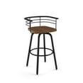thumbnail image 1 of Amisco Brisk 30 In. Swivel Bar Stool - Light Brown Distressed Wood / Black Metal, 1 of 10